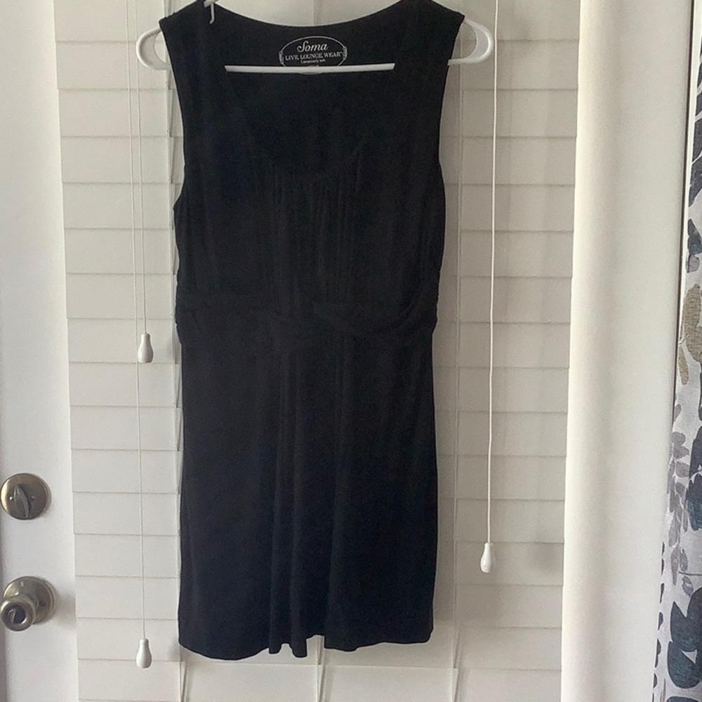 Soma Size Medium Live Lounge Wear Black Sleeveless Tunic Top